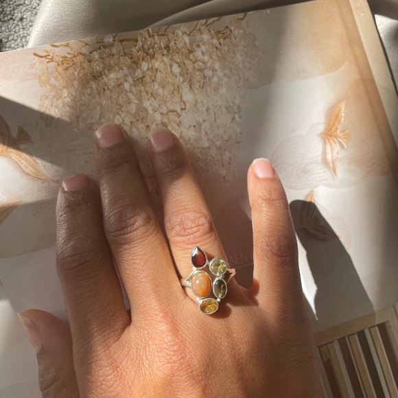 Adjustable natural gemstones and finest 925 Sterling silver! Opal & all “”VIBES” - Picture 7 of 8